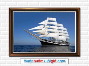 Mẫu tranh thuận buồm xuôi gió hình ảnh thuyền buồm trên biển đẹp