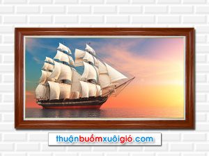 Bức tranh thuận buồm xuôi gió khổ lớn có khung đẹp