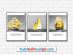Bộ tranh thuận buồm xuôi gió đẹp 3 bức