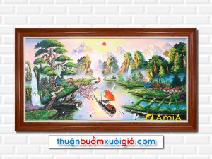 Bức tranh phong thủy đẹp ý nghĩa thuận buồm xuôi gió