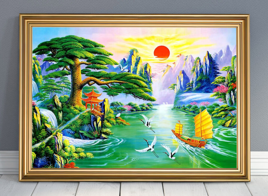 Hình ảnh mẫu tranh thuận buồm xuôi gió đẹp