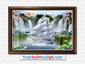 Bức tranh phong thủy thuận buồm xuôi gió đẹp