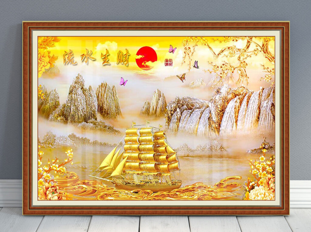 Hình ảnh mẫu tranh thuận buồm xuôi gió đẹp