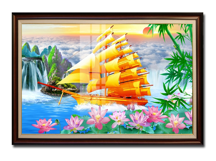 Hình ảnh mẫu tranh thuận buồm xuôi gió đẹp