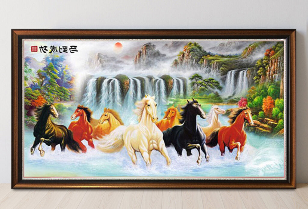 Mẫu tranh treo tường mã đáo thành công đẹp ý nghĩa phong thuỷ