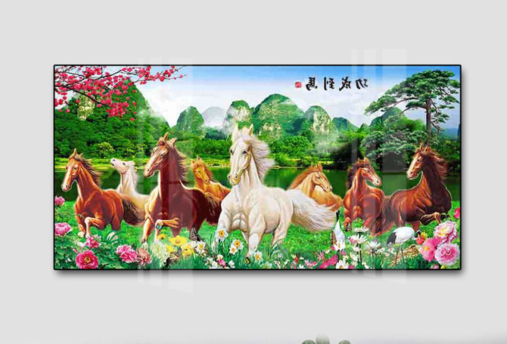 Mẫu tranh treo tường mã đáo thành công đẹp ý nghĩa phong thuỷ