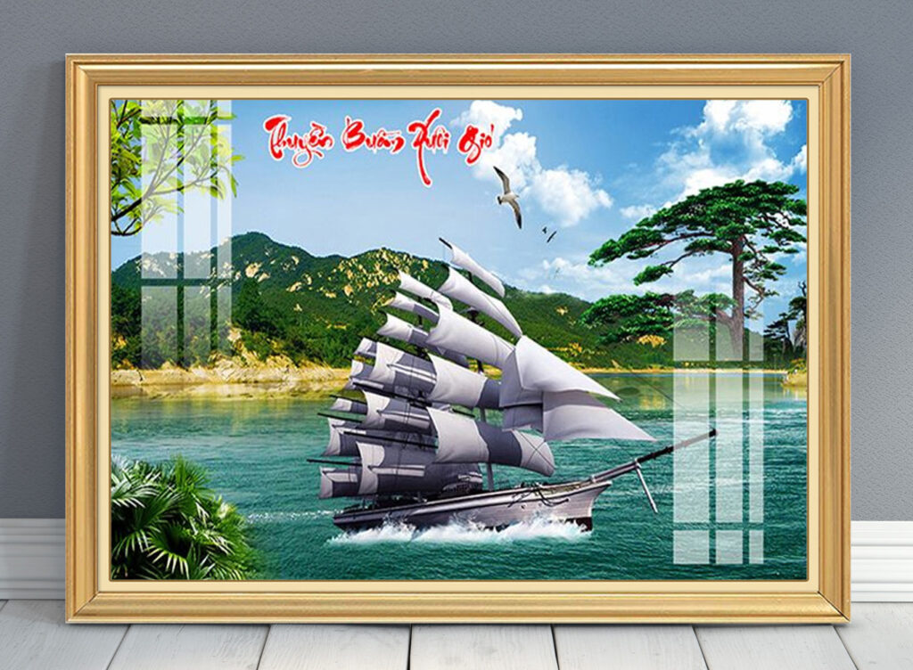 Hình ảnh mẫu tranh thuận buồm xuôi gió đẹp