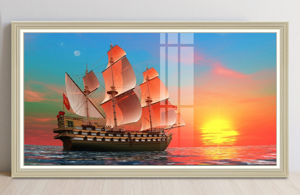 Hình ảnh mẫu tranh thuận buồm xuôi gió đẹp