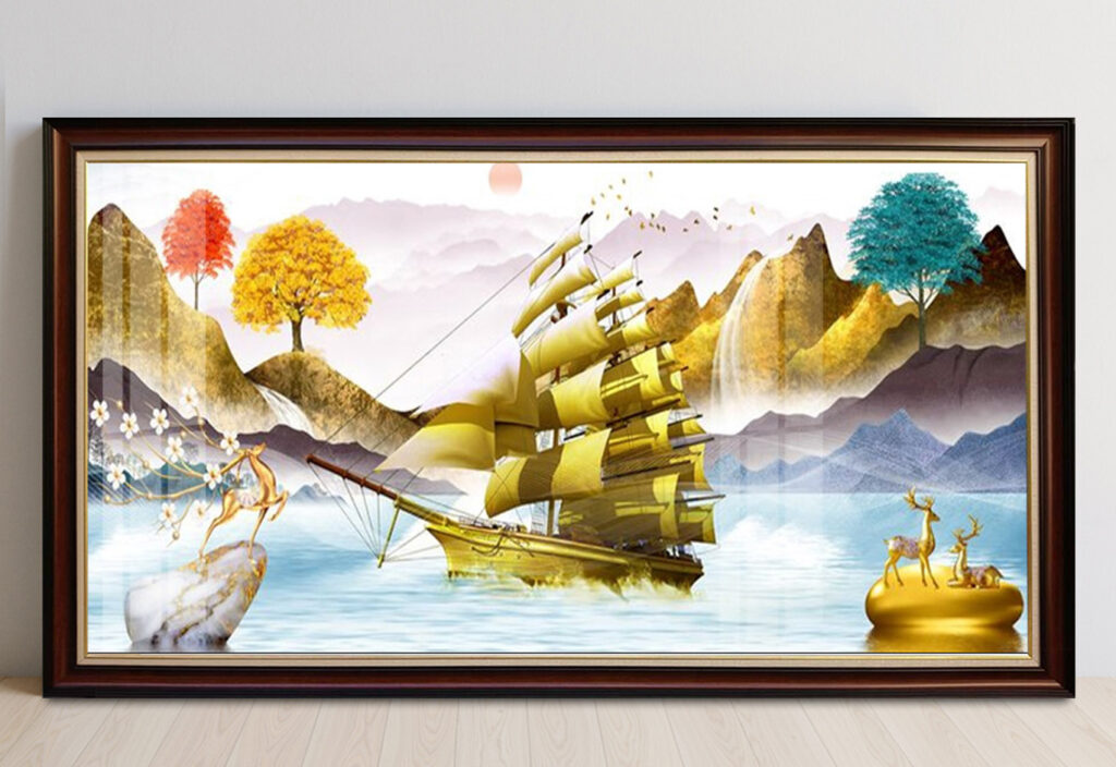 Hình ảnh mẫu tranh thuận buồm xuôi gió đẹp